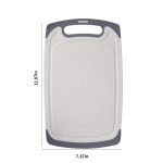 QIIBURR Plastic Cutting Boards for Kitchen Dishwasher Safe, Extra Large Cutting Board for Meat with Juice Grooves, Easy Grip Handle, Non-Slip, with Grinding Area - Image 3