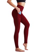 NELEUS Womens High Waist Running Workout Yoga Leggings with Pockets,Navy Blue+Blue+Red,US Size S - Image 4