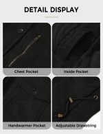 Soularge Women's Winter Plus Size Padded Fleece Parka Coat with Hood (Black, 3X) - Image 7