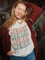 Christmas Women's Plus Size All Day Sleigh Graphic Sweatshirt from Feeling Festive - Image 2