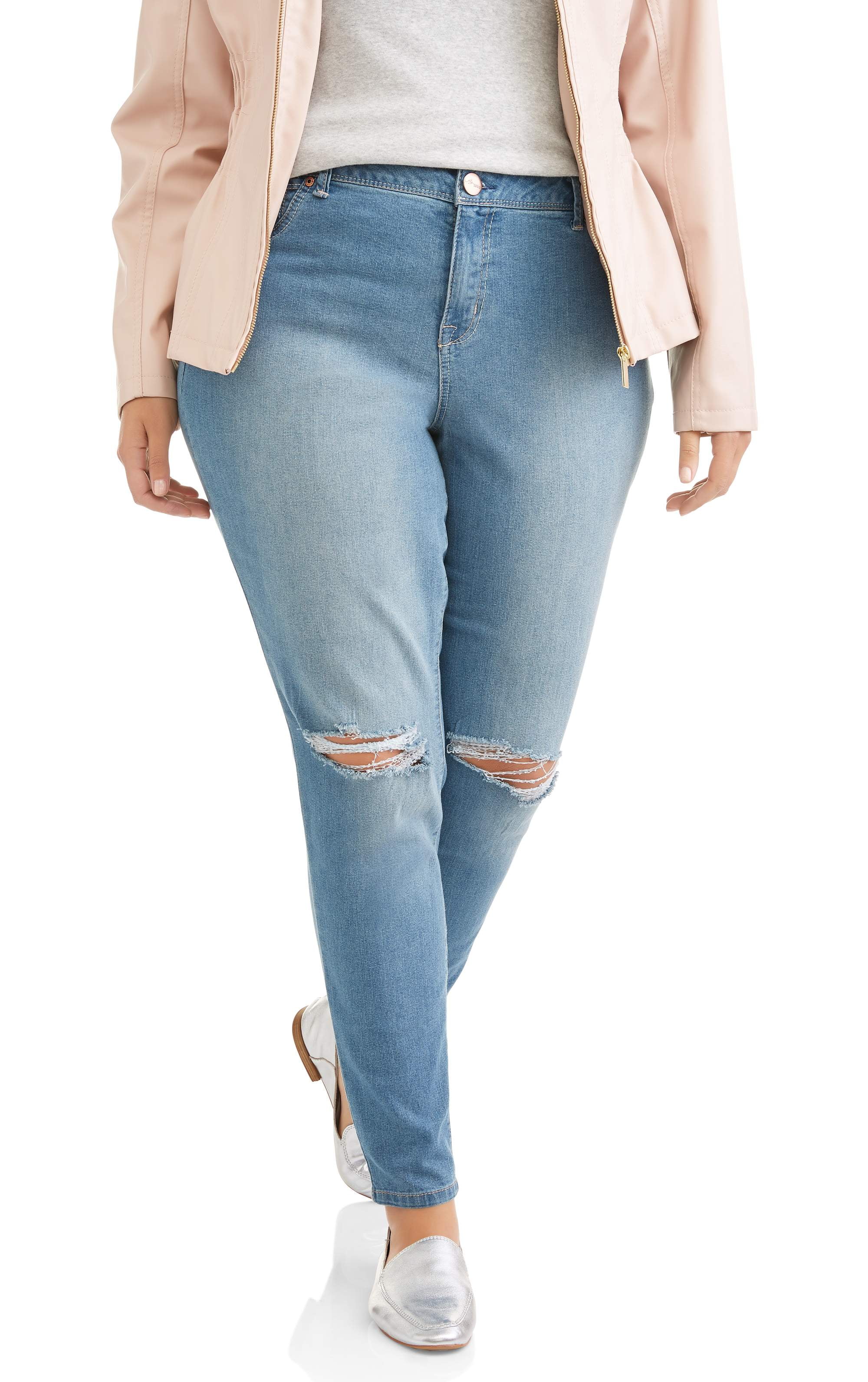 A3-Denim-Women-s-Plus-Size-Destructed-Skinny-Jeans-Sizes-16-26_62bd838e-0981-436d-98b5-dcdd350a89e1_1.f822e8a701266eed3bd58b264cb4632d A3 Denim Women's Plus Size Destructed Skinny Jeans, Sizes 16-26 - Image 1